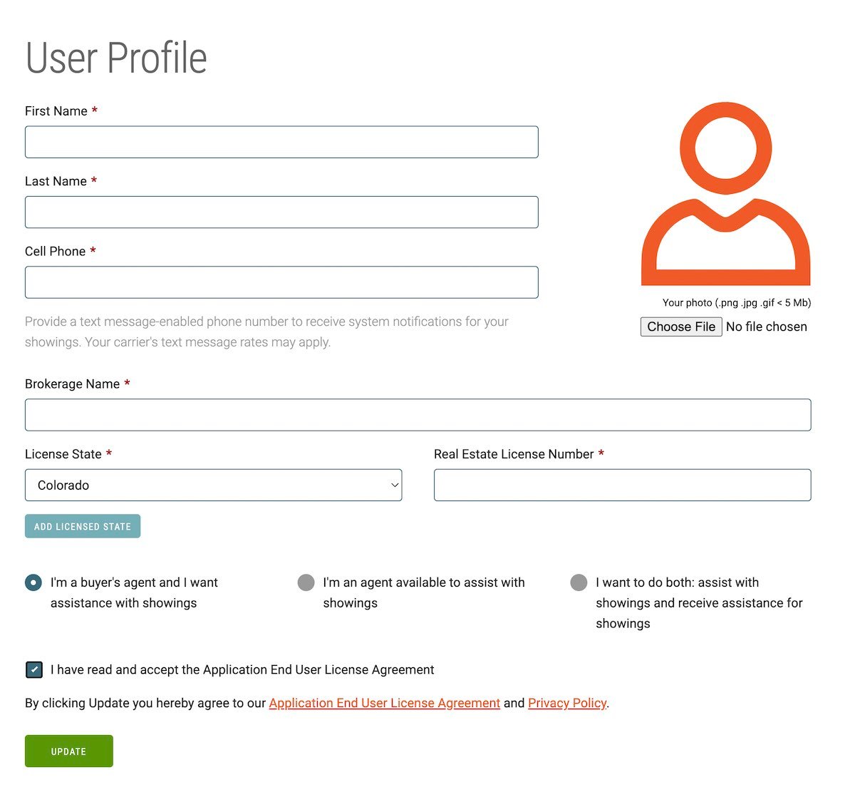 Showami User Profile Page