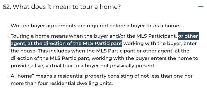 What does it mean to tour a home NAR Settlement